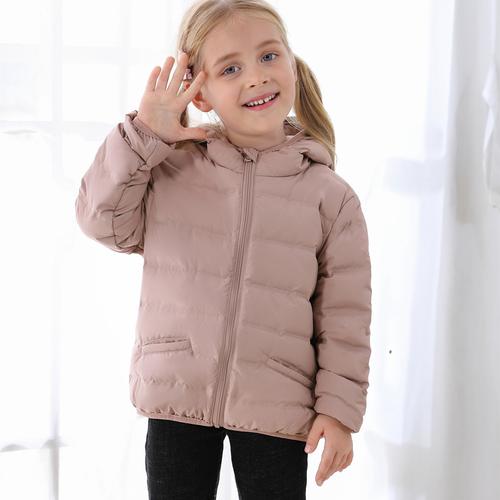 輕薄款羽絨服兒童2021年新款男童女童中大童秋冬短款無縫連帽外套